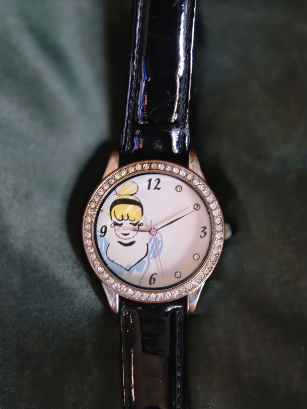 Disney Silver Caseback Watch with Black Strap - Picture 2 of 8